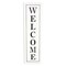 Contemporary Home Living 39” White and Black Vertical Welcome Porch Board Sign Decoration